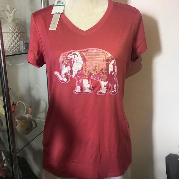 Cupio Tops - CUPIO -T-shirt/ Sequin Elephant 🐘🐘🐘